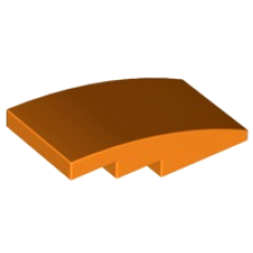 LEGO 93606 Orange Slope, Curved 4 x 2 No Studs (losse stenen 8-27)*P