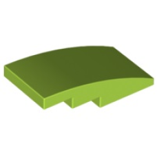LEGO 93606 Lime Slope, Curved 4 x 2 No Studs *P