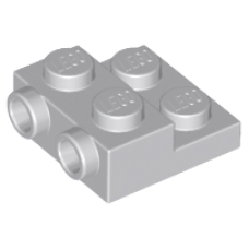 LEGO 99206 Light Bluish Gray Plate, Modified 2 x 2 x 2/3 with 2 Studs on Side (210623)*