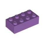 LEGO Blokje  LAVENDEL Graveren met Naam en Ingekleurd 