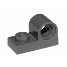 LEGO 11458 Dark Bluish Gray Plate, Modified 1 x 2 with Pin Hole on Top (losse stenen 10-8)*P