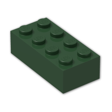 LEGO 3001 Dark Green Brick 2x4, 3556, 15589, 54534, 72841 (120723)*
