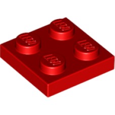 LEGO 3022 Red Plate 2 x 2, 94148 *P