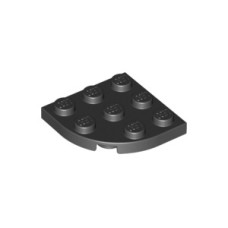LEGO 30357 Black Plate, Round Corner 3 x 3  *