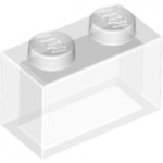 3065 Trans-clear transparant Brick 1 x 2 without Bottom Tube (zonder buisje)*