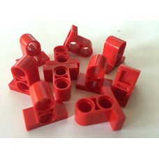LEGO 32530 Red Technic, Pin Connector Plate 1 x 2 x 1 2/3 with 2 Holes (Double on Top) (losse stenen 8-15)*