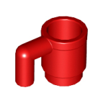 LEGO 3899 Red Minifigure, Utensil Cup / mok / drinkbeker (140623)*