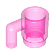 LEGO 3899 Trans-Dark Pink Minifig, Utensil Cup (losse stenen 7-12)*