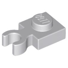 LEGO 4085d Light Bluish Gray Plate, Modified 1 x 1 with Clip Vertical - Type 4 (thick open O clip) (losse stenen 27-14)P*