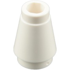 LEGO 4589b White Cone 1 x 1 with Top Groove (250723)*