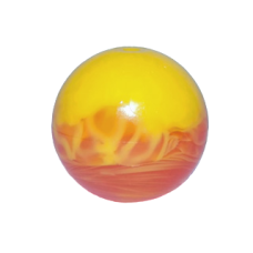 LEGO 54821pb04 Trans-Orange Bionicle Zamor Sphere (Ball) with Marbled Yellow Pattern (losse stenen 2-8)P*