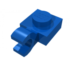 LEGO 61252 Blue Plate, Modified 1 x 1 with Clip Horizontal (thick open O clip)*