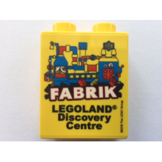 LEGO 76371pb109 Duplo, Brick 1 x 2 x 2 with Bottom Tube with Legoland Discovery Centre FABRIK 2018 Pattern*