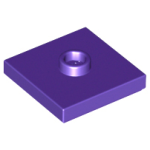 LEGO 87580 Dark Purple Plate, Modified 2 x 2 with Groove and 1 Stud in Center (Jumper)*