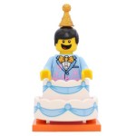 LEGO 71021 col18-10 Birthday Cake Guy - Complete Set with Stand