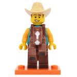 LEGO 71021 col18-15 Cowboy Costume Guy - Complete Set with Stand