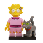 LEGO 71009 Colsim2-3 Lisa Simpson with Bright Pink Dress and Snowball - Complete Set