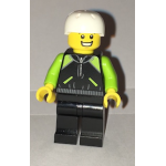 LEGO cty0658 Cyclist - Lime and Black Jacket (Minifiguren 1-2)