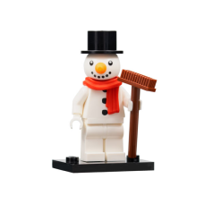 LEGO 71034-col23-3 Sneeuwpop (Complete Set met Standaard en Accessoires)