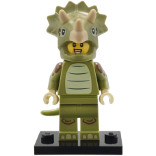 LEGO 71045 Col25-8 Triceratops Kostuumwaaier (Complete Set met Accessoires)