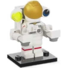 LEGO 71046-col26-1 Astronaut in de Ruimte, (complete set met standaard en accessoires) 