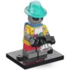 LEGO 71046-col26-3col26 Buitenaards Toerist, (complete set met standaard en accessoires)
