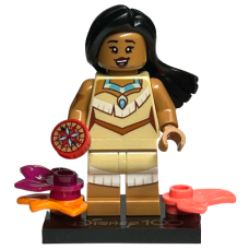 LEGO 71038-coldis100-12 Pocahontas, Disney 100 (Complete set met standaard en accessoires)