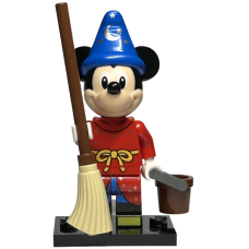 LEGO 71038-coldis100-4 Sorcerer's Apprentice Mickey, Disney 100 (Complete set met standaard en accessoires)