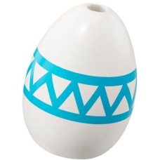 LEGO  Egg with Hole on Top with Medium Azure Zigzag Pattern paas ei beschilderd *