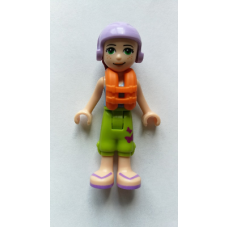 LEGO frnd337 Friends Mia, Lime Cropped Trousers, Medium Blue Top with 3 Butterflies, Lavender Ski Helmet with Dark Red Hair, Life Jacket*