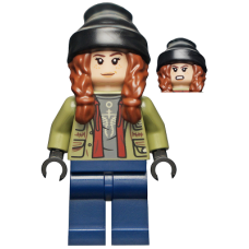 LEGO jw078 Maisie Lockwood - Olive Green Jacket, Black Beanie (minifiguren 1-8)