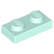 LEGO 3023 Light Aqua Plate 1 x 2, 6225, 28653 (losse stenen 19-10)*P