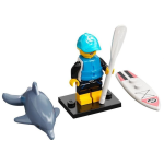 LEGO 71029 Col21-1 Paddle Surfer, Series 21 (Complete Set with Stand and Accessories)