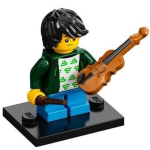 LEGO 71029 Col21-2 Violin Kid, Series 21 (Complete Set with Stand and Accessories)