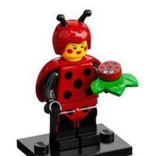 LEGO 71029 Col21-4 Ladybug Girl, Series 21 (Complete Set with Stand and Accessories)
