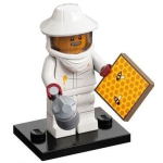 LEGO 71029 Col21-7 Beekeeper, Series 21 (Complete Set with Stand and Accessories)