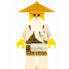 LEGO njo180 Sensei Wu - Gold Trimmed Outfit (Secret World of the Ninja Book) Gouden Outfit pak