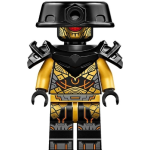 LEGO njo818 Ninjago Imperium Guard-commandant - Zwart hoofd
