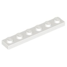 LEGO 3666 White Plate 1 x 6*