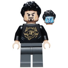 LEGO sh747 Tony Stark Black Top with Gold Pattern (losse Minifiguren 1-16)