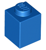 3005 blue LEGO 3005 Blue Brick 1 x 1** - Afbeelding 1