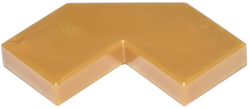 27263 pg LEGO 27263 Pearl Gold Tile, Modified Facet 2 x 2, 1134, 39726, 54578 (stenen 33-9)^ - Afbeelding 1