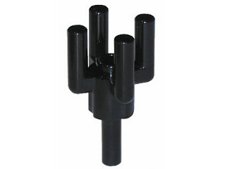 LEGO 2566 Black Bar 1.2L with Top Stud and 4 Bar Arms Up (Palm Tree Top) (losse stenen 46-2)**