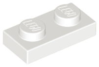 LEGO 3023 White Plate 1 x 2, 6225, 28653 **