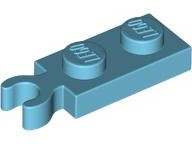 LEGO 78256 Medium Azure Plate, Modified 1 x 2 with Clip on End (Vertical Grip)(losse stenen 46-13)**
