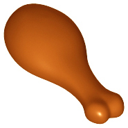 33057 do LEGO 33057 Dark Orange Turkey Drumstick, 20mm with Round Opening on Back (losse stenen 53-16) **25** - Afbeelding 1