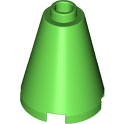 3942c bg LEGO 3942c Bright Green Cone 2 x 2 x 2 - Open Stud, 6834, 14918, 40047, 63417 (losse stenen 11-13)** - Afbeelding 1