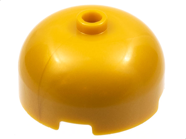 49308 pg LEGO 49308 Pearl Gold Brick, Round 3 x 3 x 1 1/3 Dome Top - Open Stud **25** - Afbeelding 1