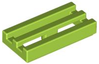 2412b lime LEGO 2412b Lime Tile, Modified 1 x 2 Grille with Bottom Groove, 15561, 30244, 35248, 51815, 54029, 71957, 72582, 78812 ^ - Afbeelding 1