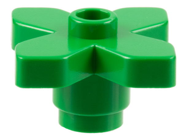 4727 green LEGO 4727 Green Plant Flower 2 x 2 Leaves - Angular (stenen 43-11) ^ - Afbeelding 1
